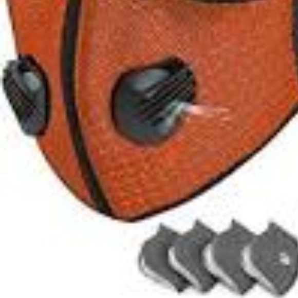 Mens Orange Breathable Xercise Mask 2 Exhale Valve - Picture 7 of 7